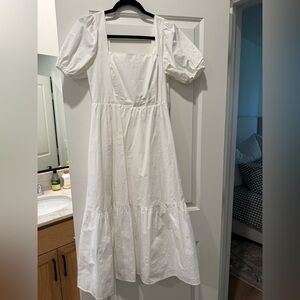 Astr White Midi Dress